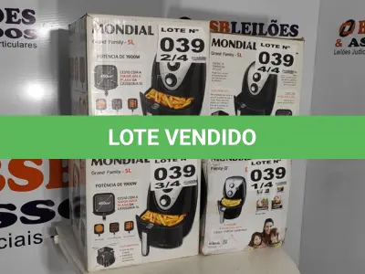 LOTE 039 - 04 - FRITADEIRAS SEM ÓLEO AIR FRYER 5LITROS, MONDIAL 110V (NO ESTADO, NÃO SABEMOS SE FUNCIONA. LEILÃO NÃO TEM GARANTIA E NEM DEVOLUÇÃO, SUJEITO A POSSÍVEIS AVARIAS VISÍVEIS/OCULTAS E/OU AUSÊNCIA DE COMPONENTES)