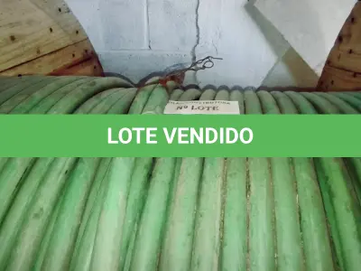 LOTE 109 - 01 CARRETEL COM CABO 120MM NA COR VERDE (1KV) COM 235 METROS. (NO ESTADO) ATENÇÃO! FAZER A VISITAÇÃO ANTES DE ARREMATAR, NÃO SABEMOS SE FUNCIONA. LEILÃO NÃO TEM GARANTIA E NEM DEVOLUÇÃO, SUJEITO A POSSÍVEIS AVARIAS VISÍVEIS/OCULTAS E/OU AUSÊNCIA DE COMPONENTES.