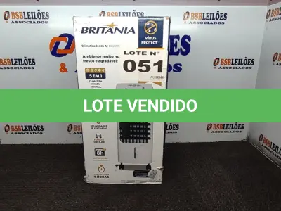 LOTE 051 - 01 - CLIMATIZADOR DE AR BRITÂNIA 5 EM 1 BCL05FI 127VOLTS (NO ESTADO, NÃO SABEMOS SE FUNCIONA. LEILÃO NÃO TEM GARANTIA E NEM DEVOLUÇÃO, SUJEITO A POSSÍVEIS AVARIAS VISÍVEIS/OCULTAS E/OU AUSÊNCIA DE COMPONENTES)