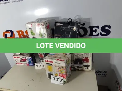 LOTE 177 - 07 – ELETRODOMÉSTICOS 110V DIVERSOS (NO ESTADO, NÃO SABEMOS SE FUNCIONA. LEILÃO NÃO TEM GARANTIA E NEM DEVOLUÇÃO, SUJEITO A POSSÍVEIS AVARIAS VISÍVEIS/OCULTAS E/OU AUSÊNCIA DE COMPONENTES)