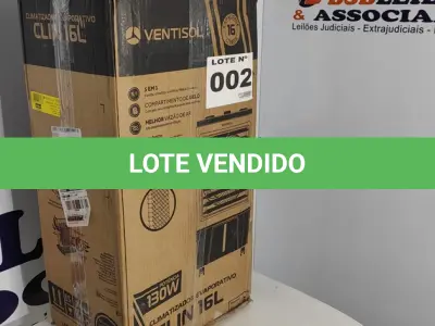 LOTE 002 - 01 - CLIMATIZADOR DE AR VENTISOL 16 LITROS 130W CLIN16 BRANCO  127V (NO ESTADO, NÃO SABEMOS SE FUNCIONA. LEILÃO NÃO TEM GARANTIA E NEM DEVOLUÇÃO, SUJEITO A POSSÍVEIS AVARIAS VISÍVEIS/OCULTAS E/OU AUSÊNCIA DE COMPONENTES)