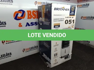 LOTE 051 - 01 - CLIMATIZADOR DE AR BRITÂNIA 5 EM 1 BCL05FI 127VOLTS (NO ESTADO, NÃO SABEMOS SE FUNCIONA. LEILÃO NÃO TEM GARANTIA E NEM DEVOLUÇÃO, SUJEITO A POSSÍVEIS AVARIAS VISÍVEIS/OCULTAS E/OU AUSÊNCIA DE COMPONENTES)