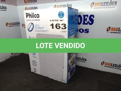 LOTE 163 - 01 - PURIFICADOR DE AR PHILCO VÍRUS PROTECT BRANCO 220V PPAR01BI (NO ESTADO, NÃO SABEMOS SE FUNCIONA. LEILÃO NÃO TEM GARANTIA E NEM DEVOLUÇÃO, SUJEITO A POSSÍVEIS AVARIAS VISÍVEIS/OCULTAS E/OU AUSÊNCIA DE COMPONENTES)
