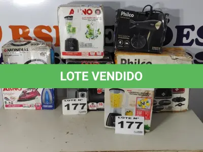 LOTE 177 - 07 – ELETRODOMÉSTICOS 110V DIVERSOS (NO ESTADO, NÃO SABEMOS SE FUNCIONA. LEILÃO NÃO TEM GARANTIA E NEM DEVOLUÇÃO, SUJEITO A POSSÍVEIS AVARIAS VISÍVEIS/OCULTAS E/OU AUSÊNCIA DE COMPONENTES)