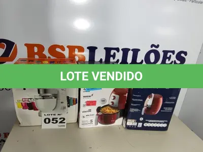 LOTE 052 - 03 – ELETRODOMÉSTICOS 110V DIVERSOS (NO ESTADO, NÃO SABEMOS SE FUNCIONA. LEILÃO NÃO TEM GARANTIA E NEM DEVOLUÇÃO, SUJEITO A POSSÍVEIS AVARIAS VISÍVEIS/OCULTAS E/OU AUSÊNCIA DE COMPONENTES)