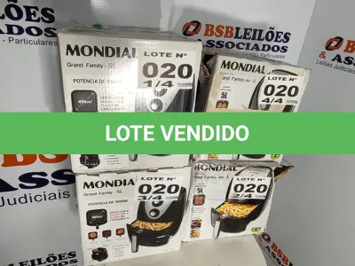 LOTE 020 - 04 - FRITADEIRAS SEM ÓLEO AIR FRYER 5LITROS, MONDIAL 110V (NO ESTADO, NÃO SABEMOS SE FUNCIONA. LEILÃO NÃO TEM GARANTIA E NEM DEVOLUÇÃO, SUJEITO A POSSÍVEIS AVARIAS VISÍVEIS/OCULTAS E/OU AUSÊNCIA DE COMPONENTES)