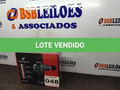 LOTE 048 - 01 - MASSAGEADOR MUSCULAR PROFISSIONAL DE 30 VELOCIDADES MASSAGE GUN MW-2650D - BIVOLT (NO ESTADO, NÃO SABEMOS SE FUNCIONA. LEILÃO NÃO TEM GARANTIA E NEM DEVOLUÇÃO, SUJEITO A POSSÍVEIS AVARIAS VISÍVEIS/OCULTAS E/OU AUSÊNCIA DE COMPONENTES)