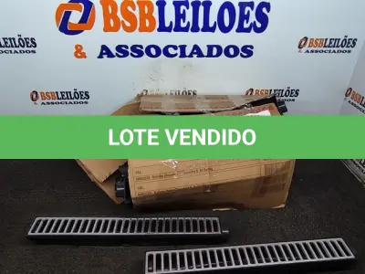 LOTE 275 - 07 - RALOS LINEAR GRELHA ALUMÍNIO CAIXA COLETORA DE ÁGUA PLUVIAL (NO ESTADO, NÃO SABEMOS SE FUNCIONA. LEILÃO NÃO TEM GARANTIA E NEM DEVOLUÇÃO, SUJEITO A POSSÍVEIS AVARIAS VISÍVEIS/OCULTAS E/OU AUSÊNCIA DE COMPONENTES)