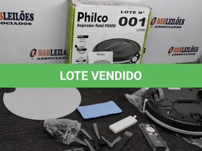LOTE 001 - 01 - ASPIRADOR ROBÔ PHILCO PAS08C BIVOLT (NO ESTADO, NÃO SABEMOS SE FUNCIONA. LEILÃO NÃO TEM GARANTIA E NEM DEVOLUÇÃO, SUJEITO A POSSÍVEIS AVARIAS VISÍVEIS/OCULTAS E/OU AUSÊNCIA DE COMPONENTES)