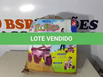 LOTE 274 - 01 - TRICICLO, BRINQUEDOS BANDEIRANTE, ZOOTICO, JOANINHA (NO ESTADO, NÃO SABEMOS SE FUNCIONA. LEILÃO NÃO TEM GARANTIA E NEM DEVOLUÇÃO, SUJEITO A POSSÍVEIS AVARIAS VISÍVEIS/OCULTAS E/OU AUSÊNCIA DE COMPONENTES)