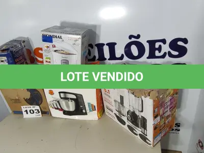 LOTE 103 - 05 – ELETRODOMÉSTICOS DIVERSOS (NO ESTADO, NÃO SABEMOS SE FUNCIONA. LEILÃO NÃO TEM GARANTIA E NEM DEVOLUÇÃO, SUJEITO A POSSÍVEIS AVARIAS VISÍVEIS/OCULTAS E/OU AUSÊNCIA DE COMPONENTES)