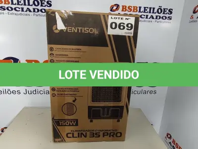 LOTE 069 - 01 - CLIMATIZADOR VENTISOL CLIR35PRO 35 LITROS, INDUSTRIAL 127V (NO ESTADO, NÃO SABEMOS SE FUNCIONA. LEILÃO NÃO TEM GARANTIA E NEM DEVOLUÇÃO, SUJEITO A POSSÍVEIS AVARIAS VISÍVEIS/OCULTAS E/OU AUSÊNCIA DE COMPONENTES)