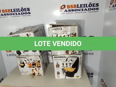 LOTE 117 - 04 - FRITADEIRAS SEM ÓLEO AIR FRYER 5LITROS, MONDIAL 110V (NO ESTADO, NÃO SABEMOS SE FUNCIONA. LEILÃO NÃO TEM GARANTIA E NEM DEVOLUÇÃO, SUJEITO A POSSÍVEIS AVARIAS VISÍVEIS/OCULTAS E/OU AUSÊNCIA DE COMPONENTES)