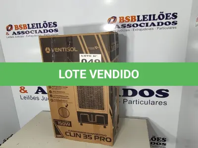 LOTE 049 - 01 - CLIMATIZADOR VENTISOL CLIR35PRO 35 LITROS, INDUSTRIAL 150W, BRANCO / CINZA 127V (NO ESTADO, NÃO SABEMOS SE FUNCIONA. LEILÃO NÃO TEM GARANTIA E NEM DEVOLUÇÃO, SUJEITO A POSSÍVEIS AVARIAS VISÍVEIS/OCULTAS E/OU AUSÊNCIA DE COMPONENTES)