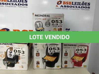LOTE 053 - 04 - FRITADEIRAS SEM ÓLEO AIR FRYER 5LITROS, MONDIAL 110V (NO ESTADO, NÃO SABEMOS SE FUNCIONA. LEILÃO NÃO TEM GARANTIA E NEM DEVOLUÇÃO, SUJEITO A POSSÍVEIS AVARIAS VISÍVEIS/OCULTAS E/OU AUSÊNCIA DE COMPONENTES)