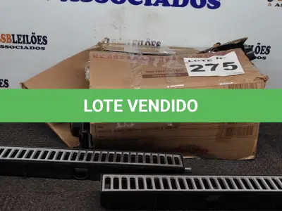 LOTE 275 - 07 - RALOS LINEAR GRELHA ALUMÍNIO CAIXA COLETORA DE ÁGUA PLUVIAL (NO ESTADO, NÃO SABEMOS SE FUNCIONA. LEILÃO NÃO TEM GARANTIA E NEM DEVOLUÇÃO, SUJEITO A POSSÍVEIS AVARIAS VISÍVEIS/OCULTAS E/OU AUSÊNCIA DE COMPONENTES)