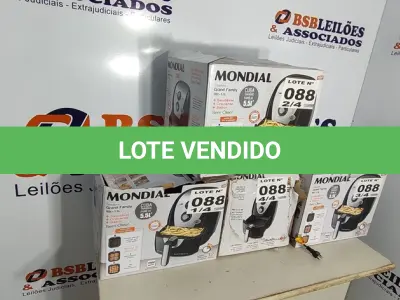 LOTE 088 - 04 - FRITADEIRAS SEM ÓLEO AIR FRYER 5LITROS, MONDIAL 110V (NO ESTADO, NÃO SABEMOS SE FUNCIONA. LEILÃO NÃO TEM GARANTIA E NEM DEVOLUÇÃO, SUJEITO A POSSÍVEIS AVARIAS VISÍVEIS/OCULTAS E/OU AUSÊNCIA DE COMPONENTES)