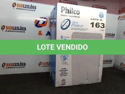 LOTE 163 - 01 - PURIFICADOR DE AR PHILCO VÍRUS PROTECT BRANCO 220V PPAR01BI (NO ESTADO, NÃO SABEMOS SE FUNCIONA. LEILÃO NÃO TEM GARANTIA E NEM DEVOLUÇÃO, SUJEITO A POSSÍVEIS AVARIAS VISÍVEIS/OCULTAS E/OU AUSÊNCIA DE COMPONENTES)