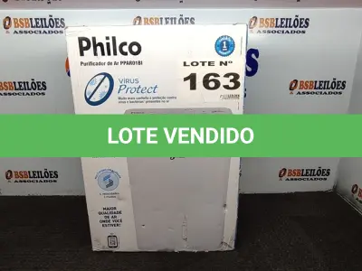 LOTE 163 - 01 - PURIFICADOR DE AR PHILCO VÍRUS PROTECT BRANCO 220V PPAR01BI (NO ESTADO, NÃO SABEMOS SE FUNCIONA. LEILÃO NÃO TEM GARANTIA E NEM DEVOLUÇÃO, SUJEITO A POSSÍVEIS AVARIAS VISÍVEIS/OCULTAS E/OU AUSÊNCIA DE COMPONENTES)