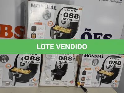 LOTE 088 - 04 - FRITADEIRAS SEM ÓLEO AIR FRYER 5LITROS, MONDIAL 110V (NO ESTADO, NÃO SABEMOS SE FUNCIONA. LEILÃO NÃO TEM GARANTIA E NEM DEVOLUÇÃO, SUJEITO A POSSÍVEIS AVARIAS VISÍVEIS/OCULTAS E/OU AUSÊNCIA DE COMPONENTES)