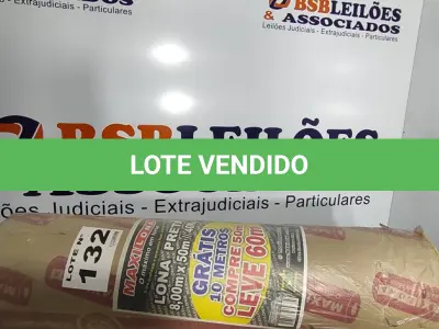 LOTE 132 - 01 - LONA PLÁSTICA 8X50M 40KG PRETA - MAXILONA (NO ESTADO, NÃO SABEMOS SE FUNCIONA. LEILÃO NÃO TEM GARANTIA E NEM DEVOLUÇÃO, SUJEITO A POSSÍVEIS AVARIAS VISÍVEIS/OCULTAS E/OU AUSÊNCIA DE COMPONENTES)