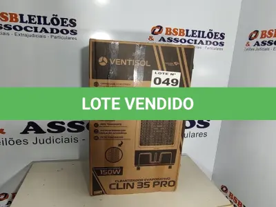 LOTE 049 - 01 - CLIMATIZADOR VENTISOL CLIR35PRO 35 LITROS, INDUSTRIAL 150W, BRANCO / CINZA 127V (NO ESTADO, NÃO SABEMOS SE FUNCIONA. LEILÃO NÃO TEM GARANTIA E NEM DEVOLUÇÃO, SUJEITO A POSSÍVEIS AVARIAS VISÍVEIS/OCULTAS E/OU AUSÊNCIA DE COMPONENTES)