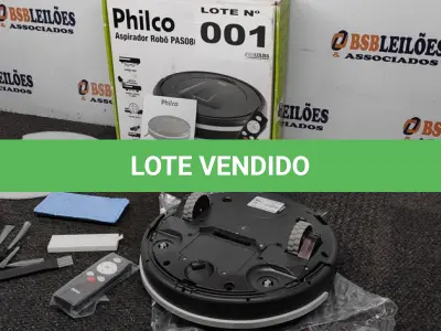 LOTE 001 - 01 - ASPIRADOR ROBÔ PHILCO PAS08C BIVOLT (NO ESTADO, NÃO SABEMOS SE FUNCIONA. LEILÃO NÃO TEM GARANTIA E NEM DEVOLUÇÃO, SUJEITO A POSSÍVEIS AVARIAS VISÍVEIS/OCULTAS E/OU AUSÊNCIA DE COMPONENTES)