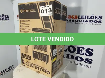 LOTE 013 - 01 - CLIMATIZADOR 35 LITROS 150W CLIN 35 PRO VENTISOL 127V (NO ESTADO, NÃO SABEMOS SE FUNCIONA. LEILÃO NÃO TEM GARANTIA E NEM DEVOLUÇÃO, SUJEITO A POSSÍVEIS AVARIAS VISÍVEIS/OCULTAS E/OU AUSÊNCIA DE COMPONENTES)