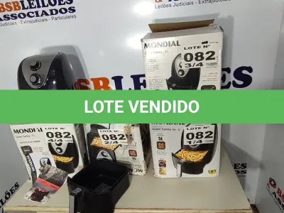 LOTE 082 - 04 - FRITADEIRAS SEM ÓLEO AIR FRYER 5LITROS, MONDIAL 110V (NO ESTADO, NÃO SABEMOS SE FUNCIONA. LEILÃO NÃO TEM GARANTIA E NEM DEVOLUÇÃO, SUJEITO A POSSÍVEIS AVARIAS VISÍVEIS/OCULTAS E/OU AUSÊNCIA DE COMPONENTES)