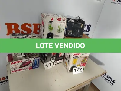LOTE 177 - 07 – ELETRODOMÉSTICOS 110V DIVERSOS (NO ESTADO, NÃO SABEMOS SE FUNCIONA. LEILÃO NÃO TEM GARANTIA E NEM DEVOLUÇÃO, SUJEITO A POSSÍVEIS AVARIAS VISÍVEIS/OCULTAS E/OU AUSÊNCIA DE COMPONENTES)