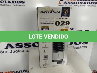 LOTE 029 - 01 - CLIMATIZADOR DE AR BRITÂNIA 5 EM 1 BCL05FI 220VOLTS (NO ESTADO, NÃO SABEMOS SE FUNCIONA. LEILÃO NÃO TEM GARANTIA E NEM DEVOLUÇÃO, SUJEITO A POSSÍVEIS AVARIAS VISÍVEIS/OCULTAS E/OU AUSÊNCIA DE COMPONENTES)