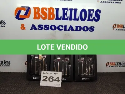 LOTE 264 - 03 - KITS JOGO TALHERES LINHA SANKIT 20 PEÇAS PRATA - PREMIUM (NO ESTADO, NÃO SABEMOS SE FUNCIONA. LEILÃO NÃO TEM GARANTIA E NEM DEVOLUÇÃO, SUJEITO A POSSÍVEIS AVARIAS VISÍVEIS/OCULTAS E/OU AUSÊNCIA DE COMPONENTES)
