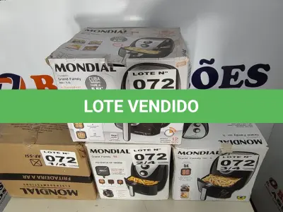 LOTE 072 - 04 - FRITADEIRAS SEM ÓLEO AIR FRYER 5LITROS, MONDIAL 110V (NO ESTADO, NÃO SABEMOS SE FUNCIONA. LEILÃO NÃO TEM GARANTIA E NEM DEVOLUÇÃO, SUJEITO A POSSÍVEIS AVARIAS VISÍVEIS/OCULTAS E/OU AUSÊNCIA DE COMPONENTES)