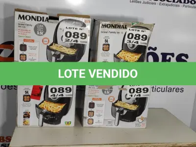 LOTE 089 - 04 - FRITADEIRAS SEM ÓLEO AIR FRYER 5LITROS, MONDIAL 110V (NO ESTADO, NÃO SABEMOS SE FUNCIONA. LEILÃO NÃO TEM GARANTIA E NEM DEVOLUÇÃO, SUJEITO A POSSÍVEIS AVARIAS VISÍVEIS/OCULTAS E/OU AUSÊNCIA DE COMPONENTES)