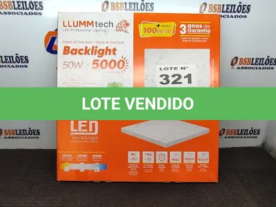 LOTE 321 - 01 - PAINEL DE LED SOBREPOR HOME TECH 50W 60X60CM 5000 LÚMENS LUZ BRANCA (NO ESTADO, NÃO SABEMOS SE FUNCIONA. LEILÃO NÃO TEM GARANTIA E NEM DEVOLUÇÃO, SUJEITO A POSSÍVEIS AVARIAS VISÍVEIS/OCULTAS E/OU AUSÊNCIA DE COMPONENTES)