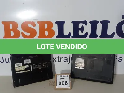 LOTE 006 - 02 NOTEBOOKS SENDO 01 MARCA DELL E 01 IBM SEM CARREGADOR COM AVARIAS.  (NO ESTADO) ATENÇÃO! FAZER A VISITAÇÃO ANTES DE ARREMATAR, NÃO SABEMOS SE FUNCIONA. LEILÃO NÃO TEM GARANTIA E NEM DEVOLUÇÃO, SUJEITO A POSSÍVEIS AVARIAS VISÍVEIS/OCULTAS E/OU AUSÊNCIA DE COMPONENTES.