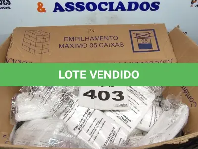 LOTE 403 - 01 LOTE C/ MÁSCARAS DESCARTÁVEL (NO ESTADO, NÃO SABEMOS SE FUNCIONA. LEILÃO NÃO TEM GARANTIA E NEM DEVOLUÇÃO, SUJEITO A POSSÍVEIS AVARIAS VISÍVEIS/OCULTAS E/OU AUSÊNCIA DE COMPONENTES)