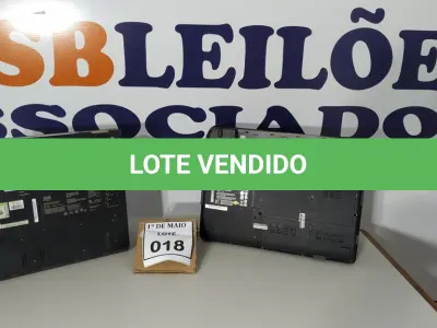 LOTE 018 - 02 NOTEBOOKS, SENDO 01 MARCA DATEN E 01 IBM SEM FONTE COM AVARIAS. (NO ESTADO) ATENÇÃO! FAZER A VISITAÇÃO ANTES DE ARREMATAR, NÃO SABEMOS SE FUNCIONA. LEILÃO NÃO TEM GARANTIA E NEM DEVOLUÇÃO, SUJEITO A POSSÍVEIS AVARIAS VISÍVEIS/OCULTAS E/OU AUSÊNCIA DE COMPONENTES.