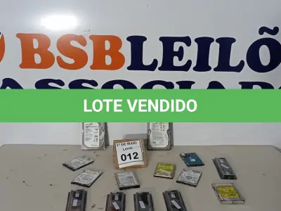 LOTE 012 - 07 HDS VARIADOS PARA NOTEBOOK, 02 HDS PARA PC E 05 MEMORIAS PARA SERVIDOR.  (NO ESTADO) ATENÇÃO! FAZER A VISITAÇÃO ANTES DE ARREMATAR, NÃO SABEMOS SE FUNCIONA. LEILÃO NÃO TEM GARANTIA E NEM DEVOLUÇÃO, SUJEITO A POSSÍVEIS AVARIAS VISÍVEIS/OCULTAS E/OU AUSÊNCIA DE COMPONENTES.