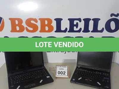 LOTE 002 - 02 NOTEBOOKS SENDO 01 MARCA DATEN E 01 IBM SEM CARREGADOR COM AVARIAS.  (NO ESTADO) ATENÇÃO! FAZER A VISITAÇÃO ANTES DE ARREMATAR, NÃO SABEMOS SE FUNCIONA. LEILÃO NÃO TEM GARANTIA E NEM DEVOLUÇÃO, SUJEITO A POSSÍVEIS AVARIAS VISÍVEIS/OCULTAS E/OU AUSÊNCIA DE COMPONENTES.