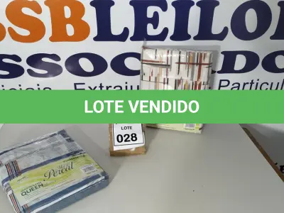 LOTE 028 - 02 JOGOS DE CAMA QUEEN MICRO PERCAL LENÇOL COM ELÁSTICO 1,58M X 1,98M X0,45M DE ALTURA E 02 FRONHAS 0,50M X 0,70M. (NOVO) (NO ESTADO) ATENÇÃO! FAZER A VISITAÇÃO ANTES DE ARREMATAR, NÃO SABEMOS SE FUNCIONA. LEILÃO NÃO TEM GARANTIA E NEM DEVOLUÇÃO, SUJEITO A POSSÍVEIS AVARIAS VISÍVEIS/OCULTAS E/OU AUSÊNCIA DE COMPONENTES.