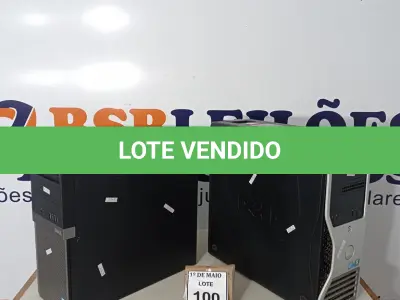 LOTE 100 - 02 SERVIDORES MARCA DELL. (NO ESTADO) ATENÇÃO! FAZER A VISITAÇÃO ANTES DE ARREMATAR, NÃO SABEMOS SE FUNCIONA. LEILÃO NÃO TEM GARANTIA E NEM DEVOLUÇÃO, SUJEITO A POSSÍVEIS AVARIAS VISÍVEIS/OCULTAS E/OU AUSÊNCIA DE COMPONENTES.