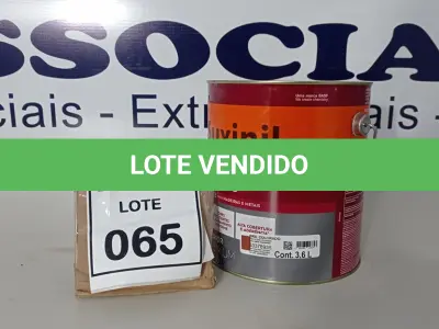LOTE 065 - 01 LATA DE TINTA ESMALTE PARA MADEIRA E METAIS SUVINIL BRIL COLORADO 3,6L. (NO ESTADO) ATENÇÃO! FAZER A VISITAÇÃO ANTES DE ARREMATAR, NÃO SABEMOS SE FUNCIONA. LEILÃO NÃO TEM GARANTIA E NEM DEVOLUÇÃO, SUJEITO A POSSÍVEIS AVARIAS VISÍVEIS/OCULTAS E/OU AUSÊNCIA DE COMPONENTES.