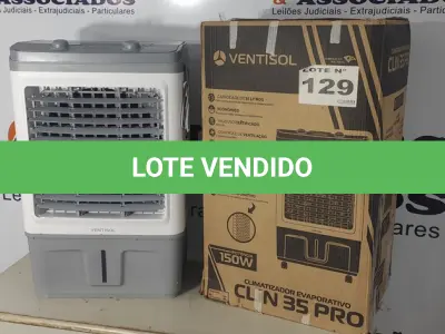LOTE 129 - 01 - CLIMATIZADOR VENTISOL CLIR35PRO 35 LITROS 110V (NO ESTADO, NÃO SABEMOS SE FUNCIONA. LEILÃO NÃO TEM GARANTIA E NEM DEVOLUÇÃO, SUJEITO A POSSÍVEIS AVARIAS VISÍVEIS/OCULTAS E/OU AUSÊNCIA DE COMPONENTES)
