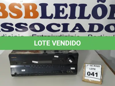 LOTE 041 - 01 RECEIVER TX-SR606 MARCA ONKYO 110V. (NO ESTADO) ATENÇÃO! FAZER A VISITAÇÃO ANTES DE ARREMATAR, NÃO SABEMOS SE FUNCIONA. LEILÃO NÃO TEM GARANTIA E NEM DEVOLUÇÃO, SUJEITO A POSSÍVEIS AVARIAS VISÍVEIS/OCULTAS E/OU AUSÊNCIA DE COMPONENTES.