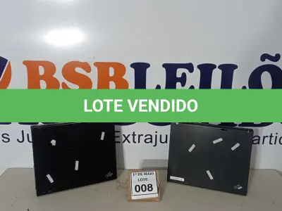 LOTE 008 - 02 NOTEBOOKS MARCA IBM SEM CARREGADOR COM AVARIAS. (NO ESTADO) ATENÇÃO! FAZER A VISITAÇÃO ANTES DE ARREMATAR, NÃO SABEMOS SE FUNCIONA. LEILÃO NÃO TEM GARANTIA E NEM DEVOLUÇÃO, SUJEITO A POSSÍVEIS AVARIAS VISÍVEIS/OCULTAS E/OU AUSÊNCIA DE COMPONENTES.