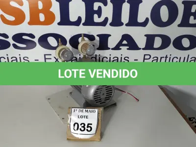 LOTE 035 - 01 BOMBA A VÁCUO TYPE XZ DRY RUNNING PUMP 220V. (NO ESTADO) ATENÇÃO! FAZER A VISITAÇÃO ANTES DE ARREMATAR, NÃO SABEMOS SE FUNCIONA. LEILÃO NÃO TEM GARANTIA E NEM DEVOLUÇÃO, SUJEITO A POSSÍVEIS AVARIAS VISÍVEIS/OCULTAS E/OU AUSÊNCIA DE COMPONENTES.