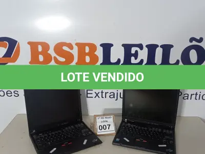 LOTE 007 - 02 NOTEBOOKS MARCA IBM SEM CARREGADOR COM AVARIAS. (NO ESTADO) ATENÇÃO! FAZER A VISITAÇÃO ANTES DE ARREMATAR, NÃO SABEMOS SE FUNCIONA. LEILÃO NÃO TEM GARANTIA E NEM DEVOLUÇÃO, SUJEITO A POSSÍVEIS AVARIAS VISÍVEIS/OCULTAS E/OU AUSÊNCIA DE COMPONENTES.