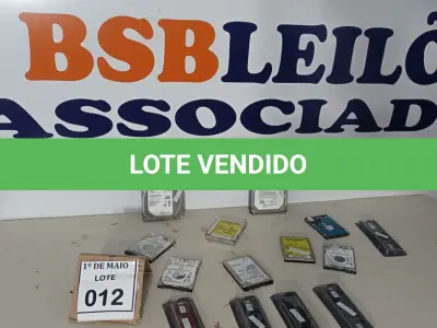 LOTE 012 - 07 HDS VARIADOS PARA NOTEBOOK, 02 HDS PARA PC E 05 MEMORIAS PARA SERVIDOR.  (NO ESTADO) ATENÇÃO! FAZER A VISITAÇÃO ANTES DE ARREMATAR, NÃO SABEMOS SE FUNCIONA. LEILÃO NÃO TEM GARANTIA E NEM DEVOLUÇÃO, SUJEITO A POSSÍVEIS AVARIAS VISÍVEIS/OCULTAS E/OU AUSÊNCIA DE COMPONENTES.