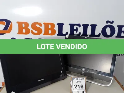 LOTE 216 - 02 ALL IN ONNE, SENDO 01 MARCA LENOVO E 01 MARCA HP COM AVARIAS. (NO ESTADO) ATENÇÃO! FAZER A VISITAÇÃO ANTES DE ARREMATAR, NÃO SABEMOS SE FUNCIONA. LEILÃO NÃO TEM GARANTIA E NEM DEVOLUÇÃO, SUJEITO A POSSÍVEIS AVARIAS VISÍVEIS/OCULTAS E/OU AUSÊNCIA DE COMPONENTES.